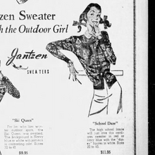 Load image into Gallery viewer, 1940s Jantzen &quot;School Daze&quot; Cardigan Sweater
