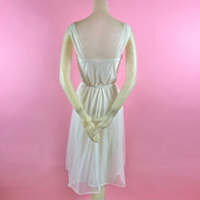 Load image into Gallery viewer, 1960s Sheer Nylon Lingerie Dress w/ Lace Rose Appliqués
