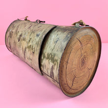 Load image into Gallery viewer, Antique Victorian Birch Log Vasculum W/ Beetles &amp; Flies
