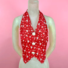 Load image into Gallery viewer, 1930s Halter Vest w/ Nautical Novelty Print
