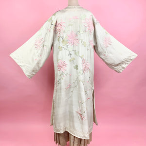 Edwardian Japanese Silk Embroidered Evening Coat